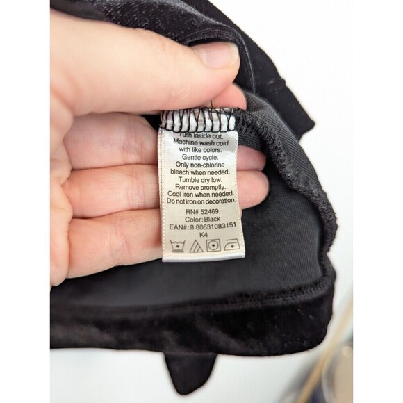 White Stag Jacket Set Womens Medium Black Velvet Lace Satin - Picture 10 of 12